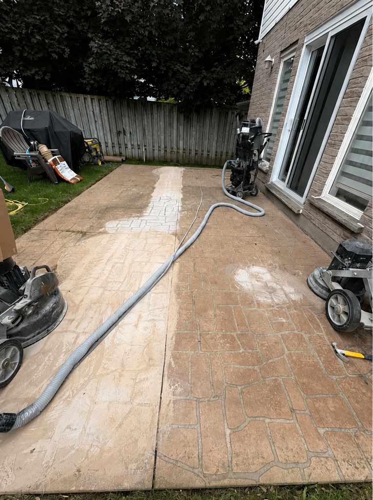 Before patio floor coating by Cipkar Epoxy